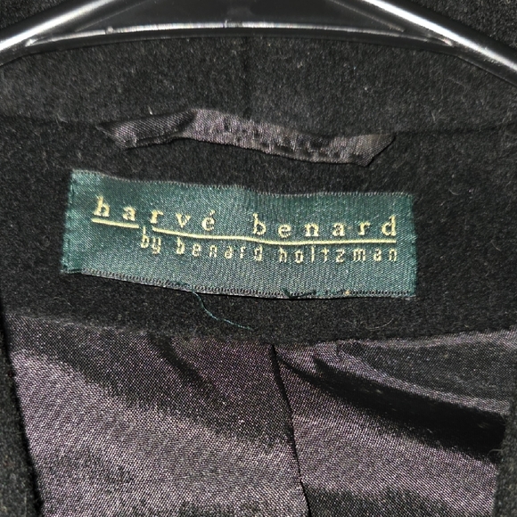 Harve Benard By Benard Holzman Women's Elegant Black Pea Coat - Picture 6 of 11